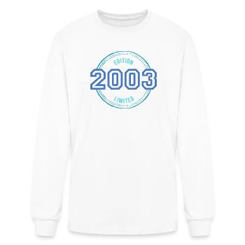 Year of birth: 2003 - Men's Long Sleeve T-Shirt - white - Front