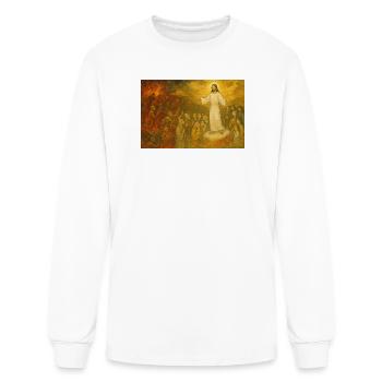 Resurrected Jesus with Enthralled Disciples - Men's Long Sleeve T-Shirt - white - Front