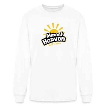 West Virginia Sunburst Emblem - Men's Long Sleeve T-Shirt - white - Front