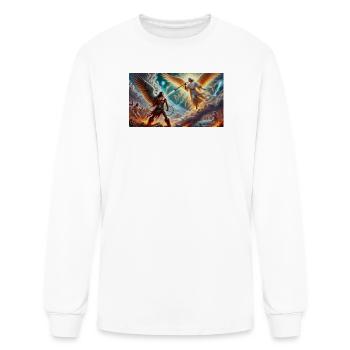Celestial Battle of Archangel & Fallen Angel  - Men's Long Sleeve T-Shirt - white - Front