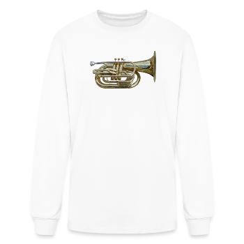 Golden Brass Euphonium - Men's Long Sleeve T-Shirt - white - Front