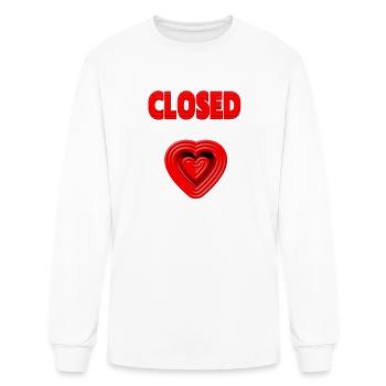 Red Heart Love Illustration heartless heartache - Men's Long Sleeve T-Shirt - white - Front