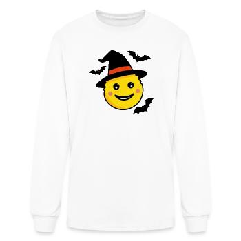 Spooky Sponge Witch Face - Halloween hipster - Men's Long Sleeve T-Shirt - white - Front