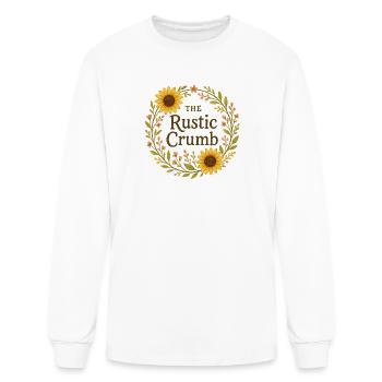 Rustic Crumb Sunflower Wreath - Men's Long Sleeve T-Shirt - white - Front