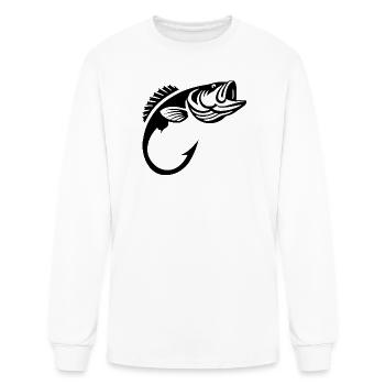 Big Bass Fishing Lure - Men's Long Sleeve T-Shirt - white - Front