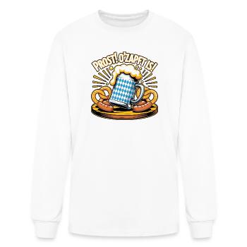 Prost Oktoberfest Bavarian Beer Mug - Men's Long Sleeve T-Shirt - white - Front