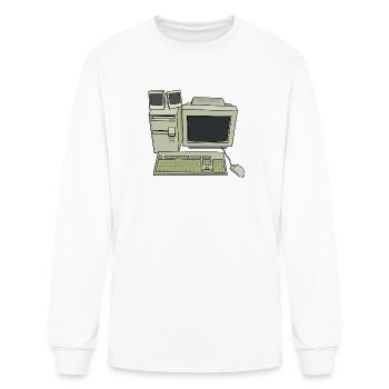 Retro Computer Desk Setup - Men's Long Sleeve T-Shirt - white - Front