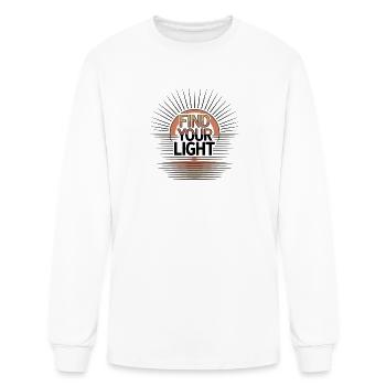 Find Your Light Sunburst - Men's Long Sleeve T-Shirt - white - Front