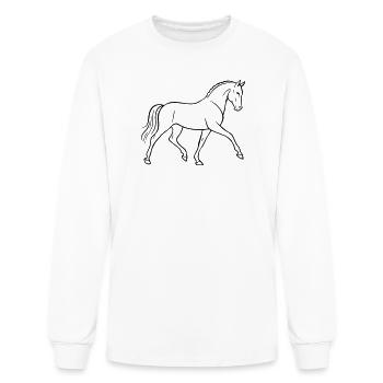 Dressage Horse - Men's Long Sleeve T-Shirt - white - Front