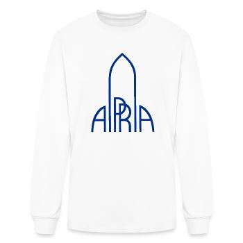 Blue Company Logo - Men's Long Sleeve T-Shirt - white - Front