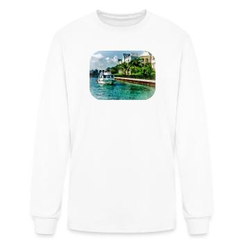 Nassau, Bahamas - Ferry to Paradise Island - Men's Long Sleeve T-Shirt - white - Front