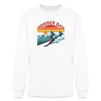Powder Day – Freeride Winter Design - Men's Long Sleeve T-Shirt - white - Front