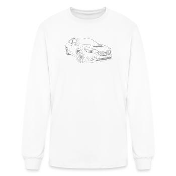 Sleek VB WRX Sedan Line Art Ice Silver - Men's Long Sleeve T-Shirt - white - Front