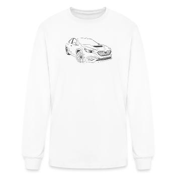 Sleek VB WRX Car Line Sketch - Men's Long Sleeve T-Shirt - white - Front