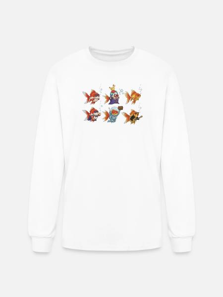 Wacky Goldfish Clown - Men's Long Sleeve T-Shirt - white