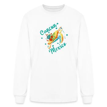 CANCUN MEXICO Sea Turtles - Men's Long Sleeve T-Shirt - white - Front