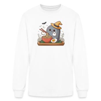 Tombstone Eating Ramen Noodles  - Men's Long Sleeve T-Shirt - white - Front