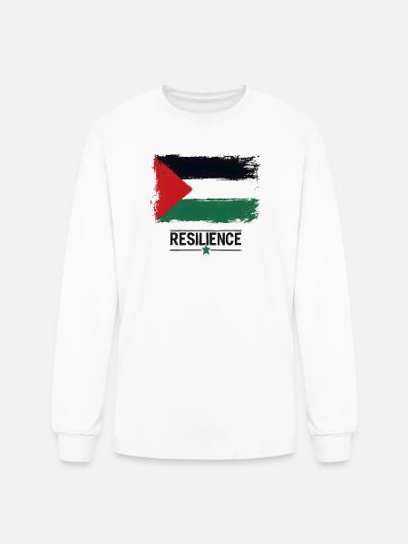 Palestine Resilience - Men's Long Sleeve T-Shirt - white