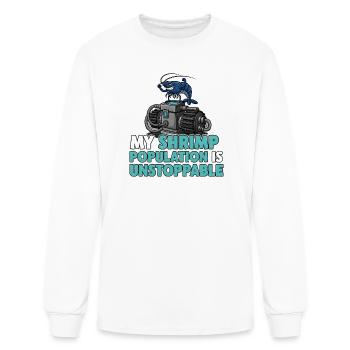 Unstoppable Shrimp Population - Men's Long Sleeve T-Shirt - white - Front