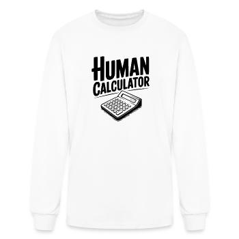 Human Calculator - Men's Long Sleeve T-Shirt - white - Front