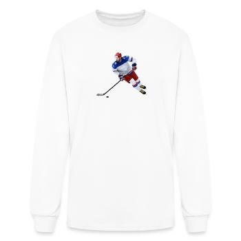 Hockey Skater in Motion - Men's Long Sleeve T-Shirt - white - Front