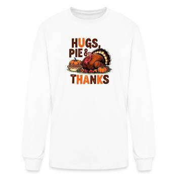 Thanksgiving Turkey Pie Design - Men's Long Sleeve T-Shirt - white - Front