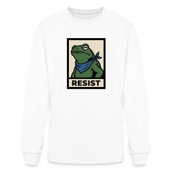 Portland Frog Resist | Vintage Propaganda Art - Men's Long Sleeve T-Shirt - white - Front