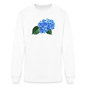Blue Hydrangea - Men's Long Sleeve T-Shirt - white - Front