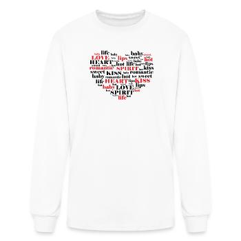 Crimson Romance Typography - Men's Long Sleeve T-Shirt - white - Front