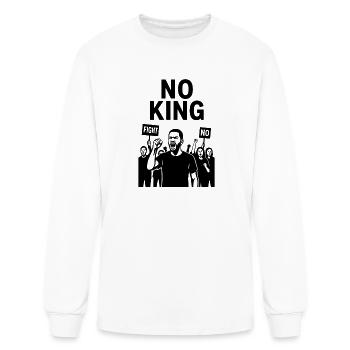 Foule de protestation No King - T-shirt à manches longues Homme - blanc - Devant