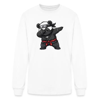 Ninja panda samurai Japan tradition self-defense - Men's Long Sleeve T-Shirt - white - Front
