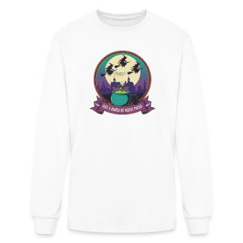 Moonlit Witch Cauldron Cityscape - Men's Long Sleeve T-Shirt - white - Front