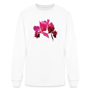 Magenta Orchids - Men's Long Sleeve T-Shirt - white - Front