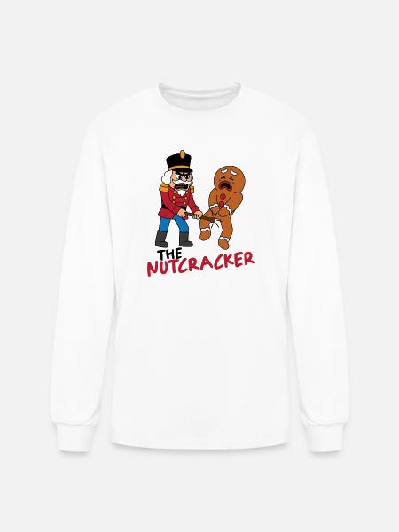 Nutcracker vs Gingerbread man - Men's Long Sleeve T-Shirt - white