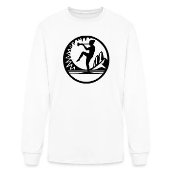 Horn Dancer Emblem - Men's Long Sleeve T-Shirt - white - Front