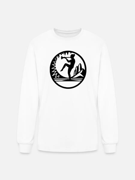 Horn Dancer Emblem - Men's Long Sleeve T-Shirt - white