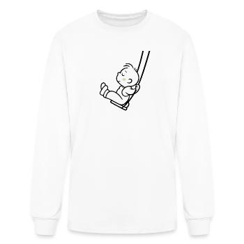Enfant Rêveur sur la Balançoire - T-shirt à manches longues Homme - blanc - Devant