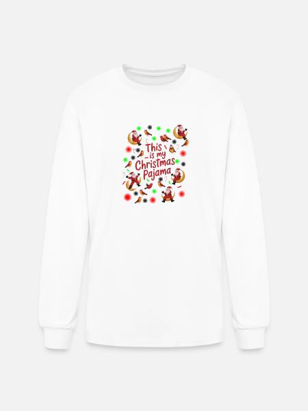 This Is My Christmas Pajama - Men's Long Sleeve T-Shirt - white