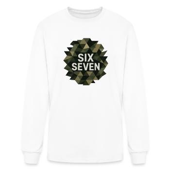 Camo Six Seven – modern geometric graphics. - Men's Long Sleeve T-Shirt - white - Front