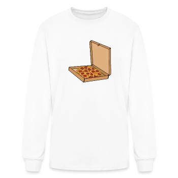 Boxed Pepperoni Pizza - Men's Long Sleeve T-Shirt - white - Front