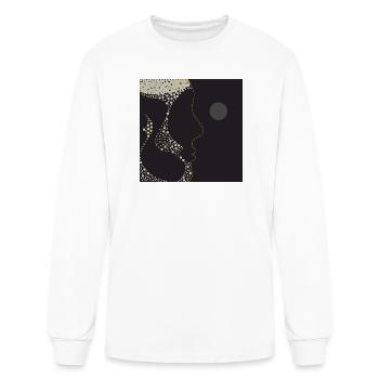 champagne face silhouette - Men's Long Sleeve T-Shirt - white - Front