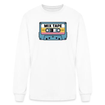 Retro Audio Cassette Design - Men's Long Sleeve T-Shirt - white - Front