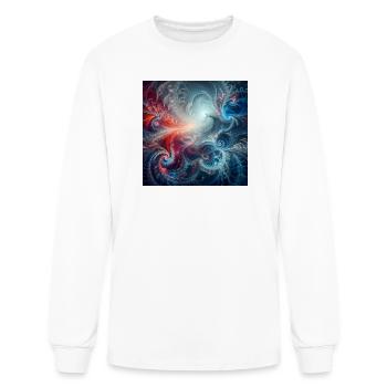 Eternal Fractal Storm of Fire and Ice - Men's Long Sleeve T-Shirt - white - Front