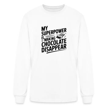 My Superpower is Making Chocolate Disappear - Men's Long Sleeve T-Shirt - white - Front