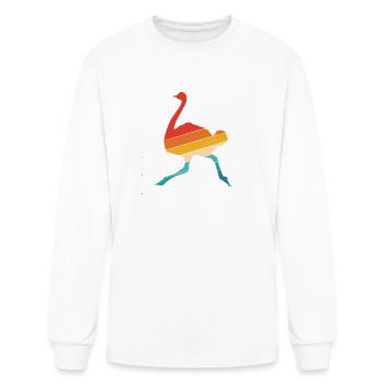 Flightless Bird Ostrich - Men's Long Sleeve T-Shirt - white - Front