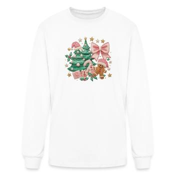 Gingerbread Christmas Tree Cheer - Men's Long Sleeve T-Shirt - white - Front