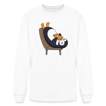Pizza Panda Lounging - Men's Long Sleeve T-Shirt - white - Front