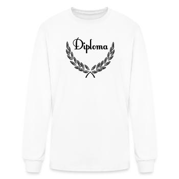 diplôme - T-shirt à manches longues Homme - blanc - Devant