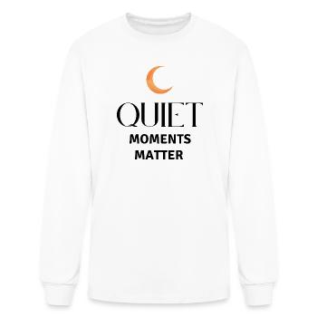 Quite moments matter - Crescent Moon Min - Men's Long Sleeve T-Shirt - white - Front