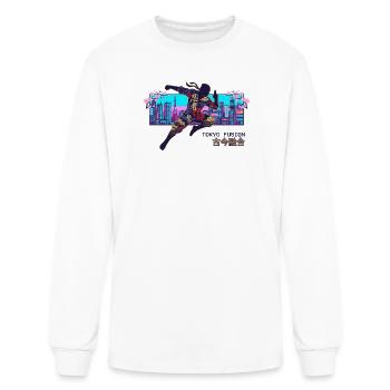 Tokyo Fusion Ninja Skyline - T-shirt à manches longues Homme - blanc - Devant